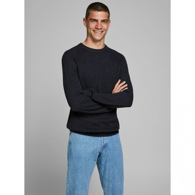 JOR FUEL KNIT CREW NECK LTN Sky Captain/MEL. SLI