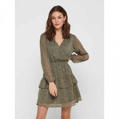 JDYPENELOPE L/S DRESS WVN Sea Spray/SMALL PEAC