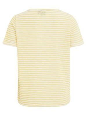 OBJTESSI SLUB S/S V-NECK SEASONAL Maize WHITE