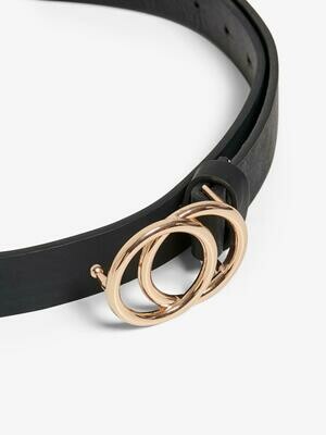 ONLRASMI FAUX LEATHER JEANS BELT NOOS Black-Gold