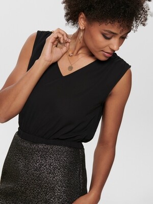 ONLSIMONE S/L SHORT DRESS WVN Black-leo jaquard METAL