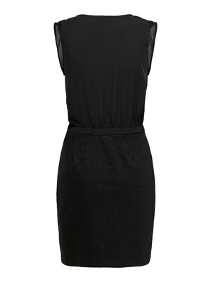 ONLSIMONE S/L SHORT DRESS WVN Black-leo jaquard black