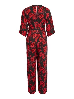 OBJKISS 3/4 PANTHEON JUMPSUIT A RT Black/AOP