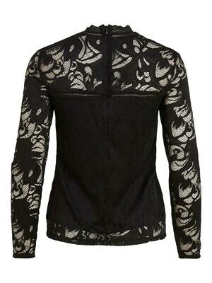 VISTASIA LACE L/S TOP - NOOS Black