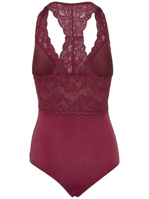 ONLCHLOE BODY W/LACE BACK DETAIL ACC Cordovan