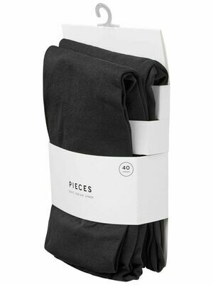 PCNEW NIKOLINE 40 DEN 2 PACK TIGHTS NOOS Black