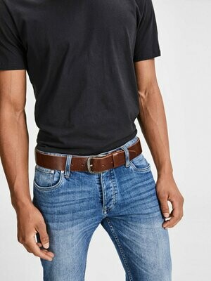 JACPAUL LEATHER BELT NOOS COFFEE