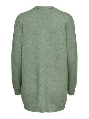 ONLLESLY L/S OPEN CARDIGAN KNT NOOS Basil/W. MELANGE