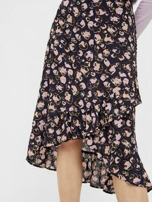 PCSILJY HW MIDI WRAP SKIRT KAC Navy Blazer/ABSTRACT