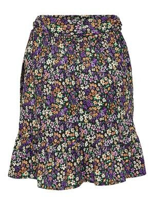 ONLOLIVIA WRAP SKIRT WVN NOOS Black-SHORE FLOWER