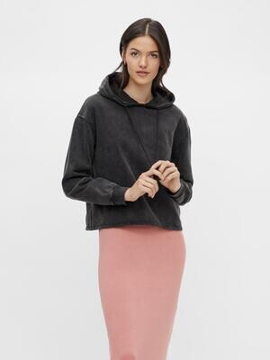 PCCHILLI LS WASHED HOODIE D2D Black