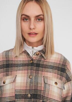 NMFLANNY L/S LONG SHACKET BG NOOS bright white