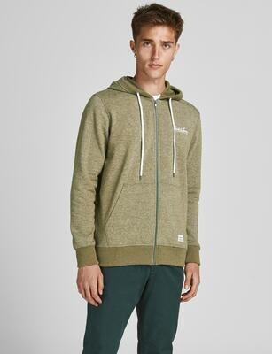 JORTONS SWEAT ZIP HOOD NOOS Martini Olive/STANDA