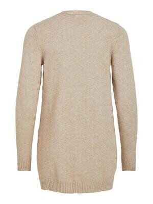 VIRIL OPEN L/S KNIT CARDIGAN - NOOS Natural Melange