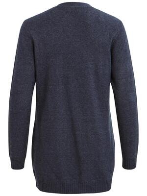 VIRIL OPEN L/S KNIT CARDIGAN - NOOS Total Eclipse MELANGE