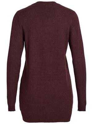 VIRIL OPEN L/S KNIT CARDIGAN - NOOS Winetasting MELANGE