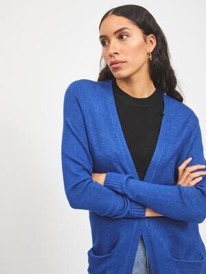 VIRIL LONG L/S KNIT CARDIGAN - NOOS Mazarine Blue