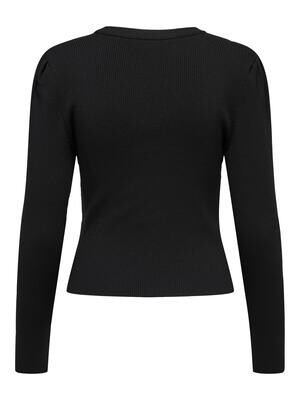 ONLSALLY L/S PUFF PULLOVER KNT NOOS Black