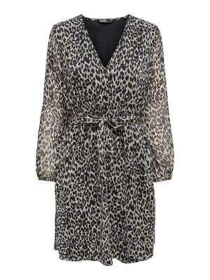 ONLCERA 3/4 SHORT DRESS WVN NOOS Pumice Stone-LEONORA