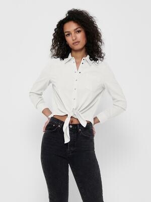 ONLLECEY LS KNOT SHIRT NOOS Cloud Dancer
