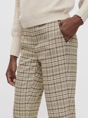 OBJLISA SLIM PANT AOP NOOS Humus-FOSSIL-BLACK COL