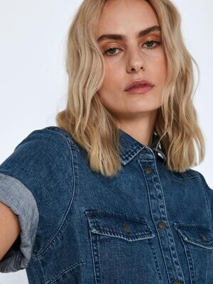 NMSIGNE S/S DENIM DRESS BI059MB BG NOOS Medium Blue Denim