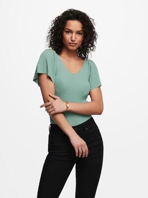 ONLLEELO S/S BACK PULLOVER KNT NOOS Jadeite