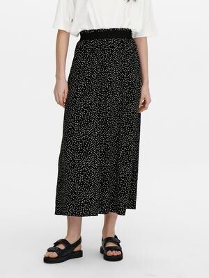 ONLVENEDIG AOP LIFE LONG SKIRT WVN NOOS Black-CD DOT