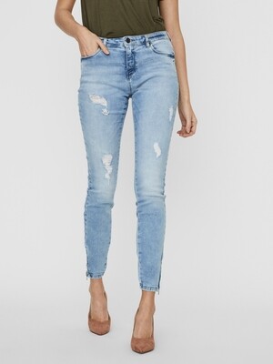 NMKIMMY NW ANK ZIP JEANS AZ093LB BG NOOS Light Blue Denim