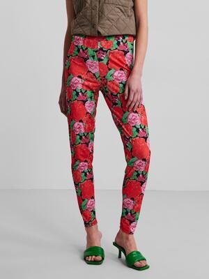 PCSILLE HW LEGGINGS D2D DE Black/Roses