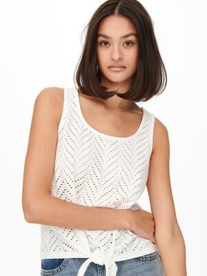 JDYCARLA CATHINKA S/L KNOT TOP JRS Cloud Dancer