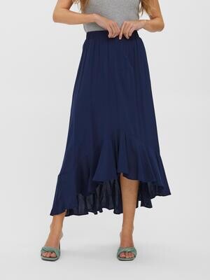 VMTALIA HW CALF SKIRT WVN Navy Blazer