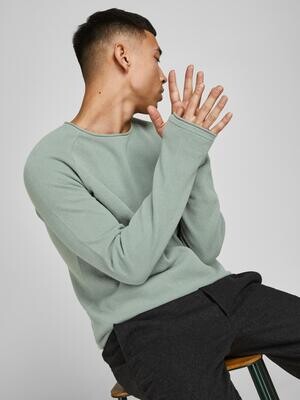 JJEHILL KNIT CREW NECK NOOS Slate Gray/Twisted