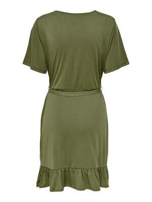 ONLFREE LIFE S/S V-NECK WRAPDRESS CS JRS Mermaid