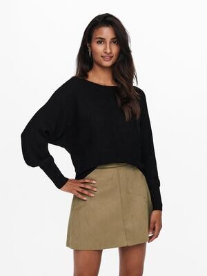 ONLADALINE L/S SHORT PULLO KNT NOOS Black