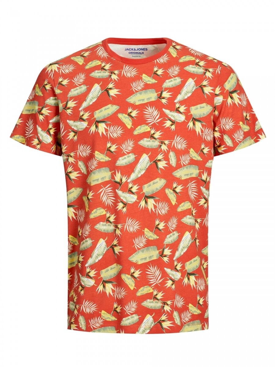 JORTROPIC AOP TEE SS CREW NECK Chili/SLIM