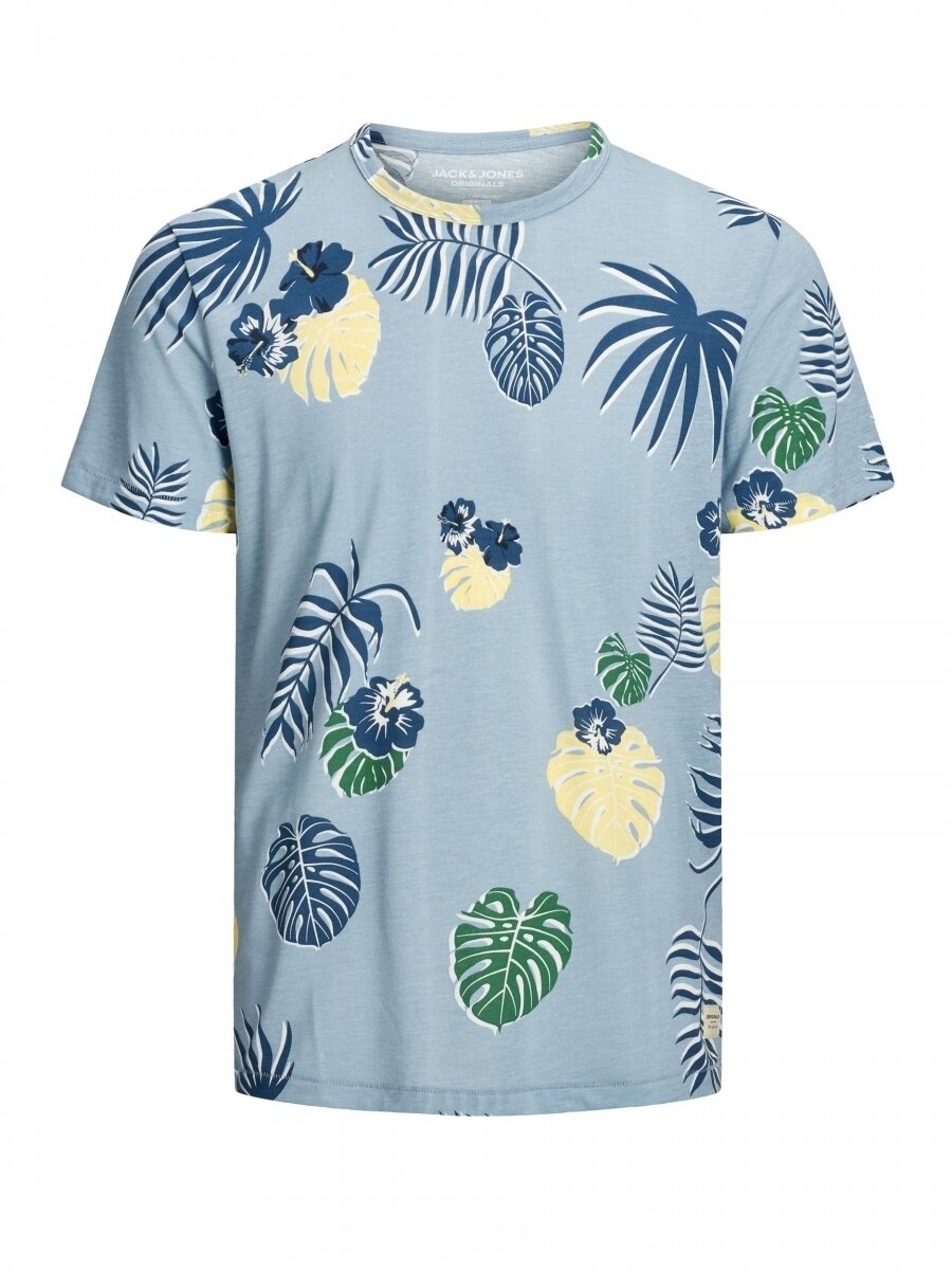 JORFLAME AOP TEE SS CREW NECK Ashley Blue/SLIM