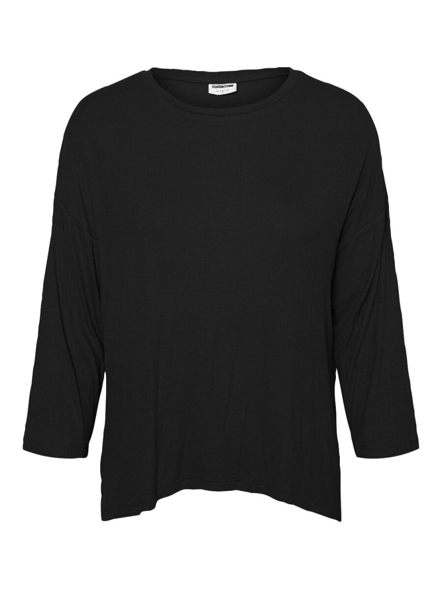 NMHENLEY 3/4 SLEEVE LOOSE TOP Black