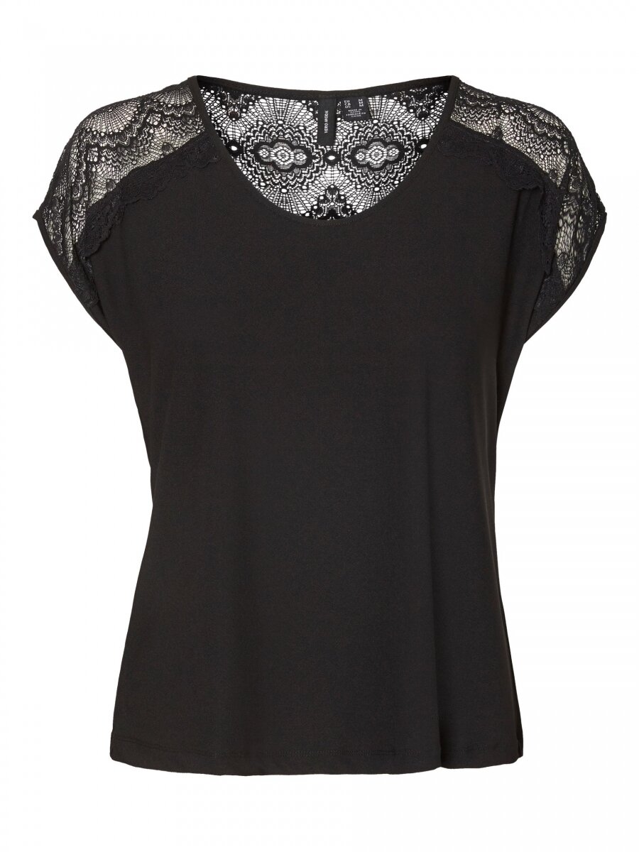 VMMILLA SL LACE TOP GA VO Black