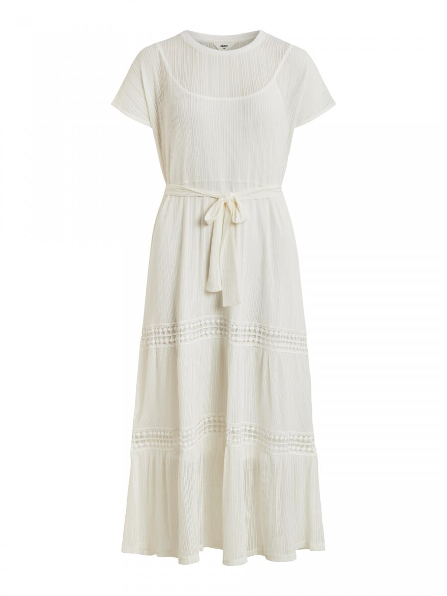 OBJTUTSIE S/S DRESS REP Cloud Dancer
