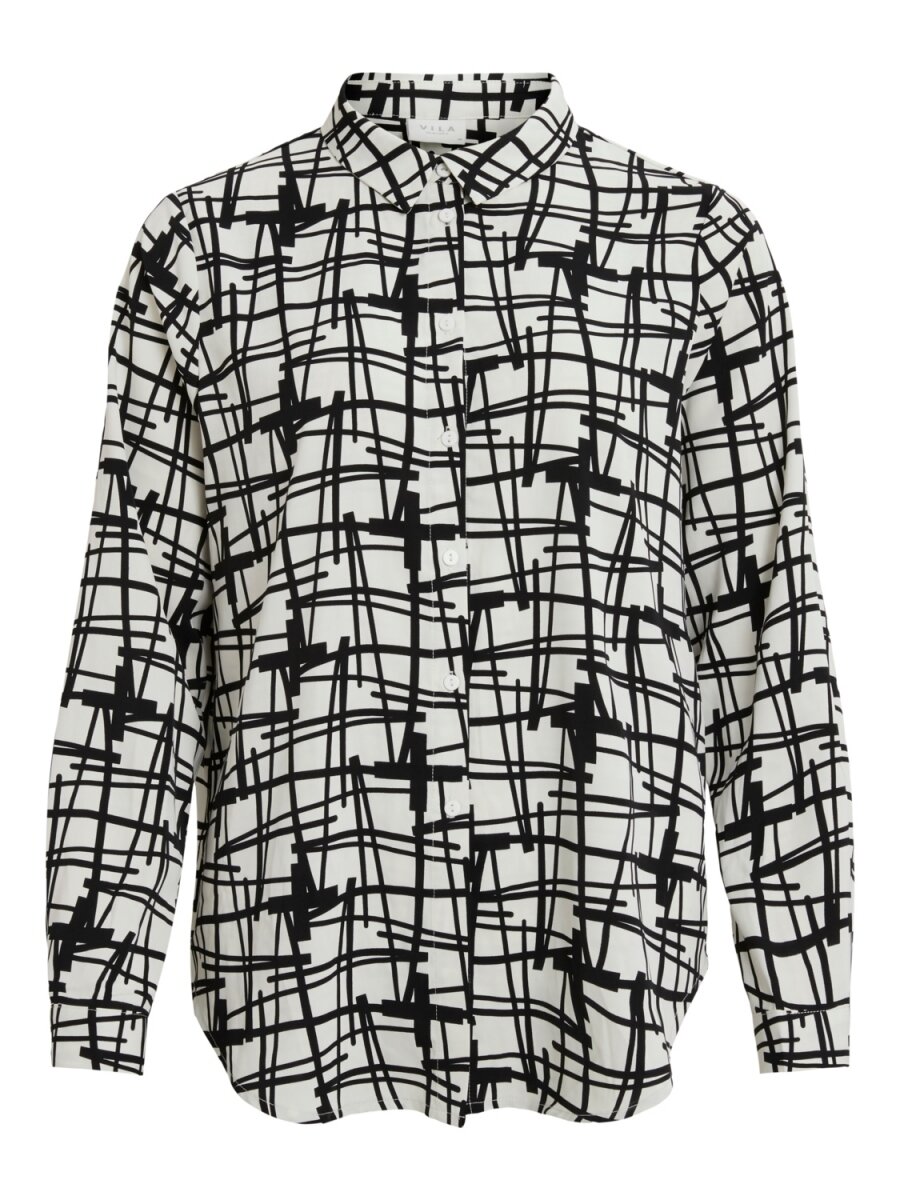 VIJOSSE L/S SHIRT/WM Cloud Dancer-Black