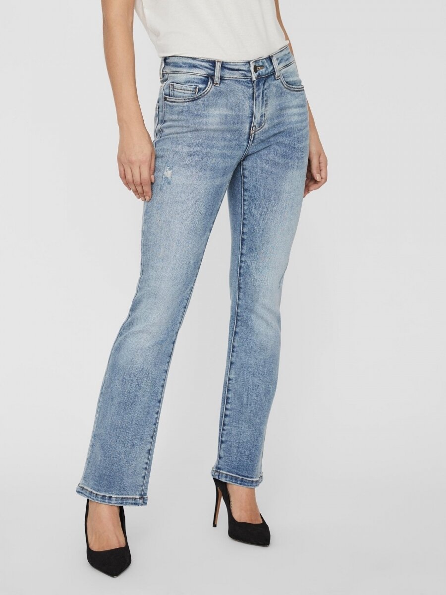 VMSHEILA MR SLIM FLARE JEANS GU339 medium blue denim