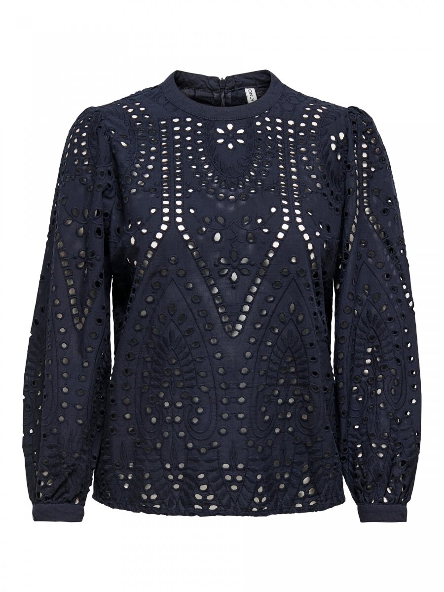 ONLNYLA 7/8 EMB ANGLAISE DNM BLOUSE QYT Night Sky
