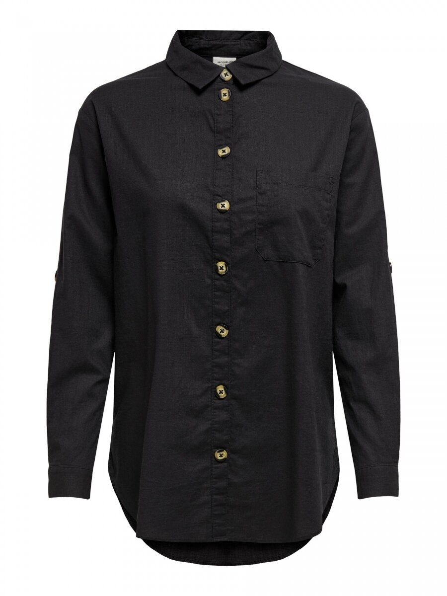 JDYTULIA L/S LOOSE SHIRT WVN Black
