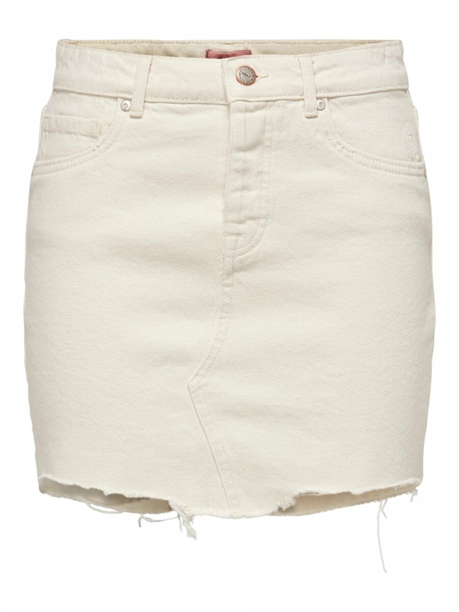 ONLSKY LIFE REG SKIRT RW EDGE DST PIM22W Ecru