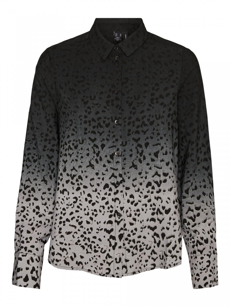 VMLEOPARDA L/S SHIRT EXP GA Silver Sconce/LOVE Y