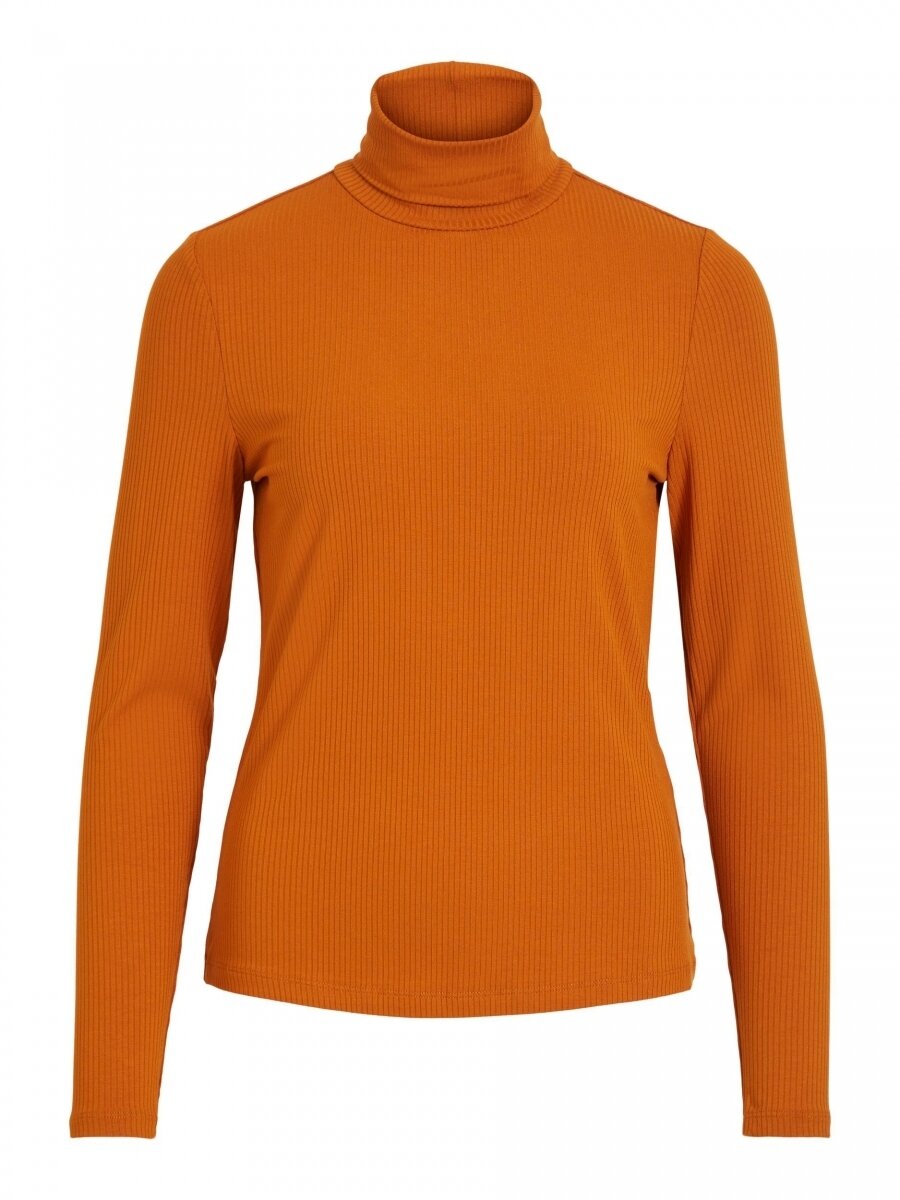 VISOLITTA RIB ROLLNECK L/S TOP/SU - NOOS Pumpkin Spice