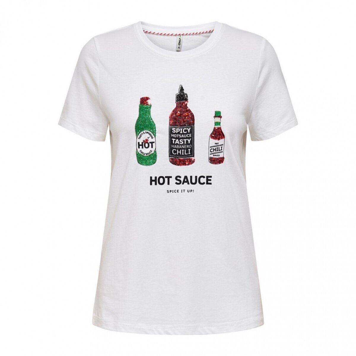 ONLMEXA LIFE REG S/S TOP BOX CO JRS Bright White/hot sauce