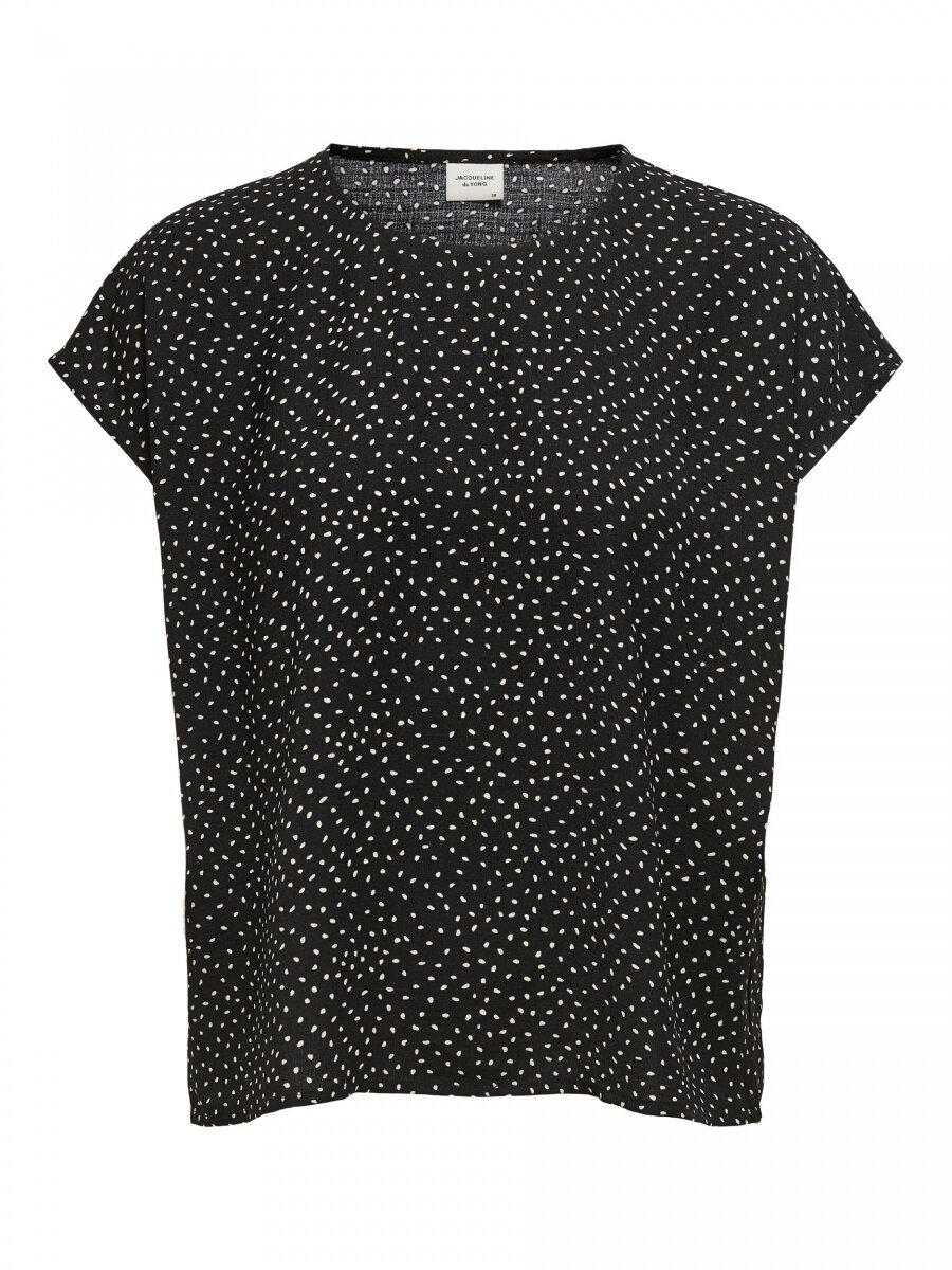 JDYPINEY S/S TOP WVN Black