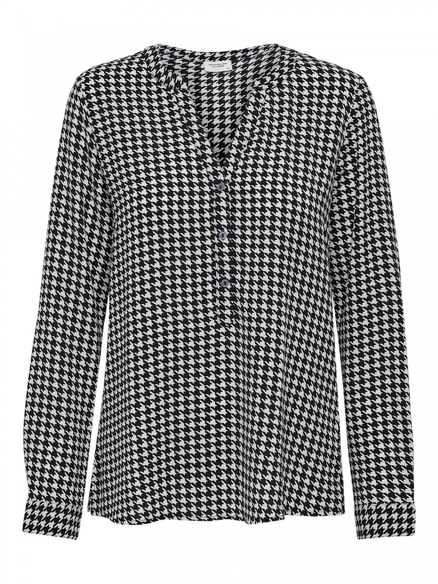 JDYTRACK L/S AOP PLACKET SHIRT WVN Cloud Dancer/houndstooth